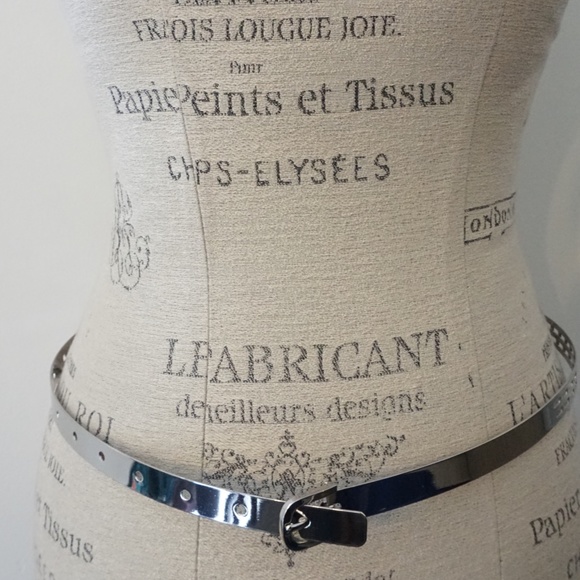 Anne Fontaine Silver Metal Waist Belt